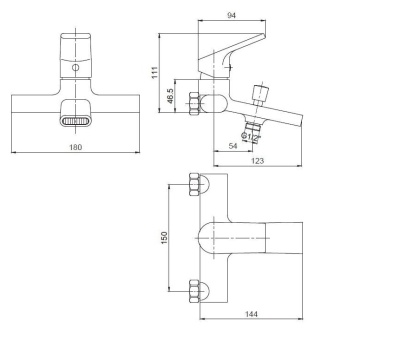 Смеситель для ванны и душа Ontario ON 54 ESKO