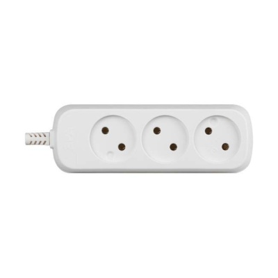 Колодка без заземления 3 гнезда белая ЭРА KX-3