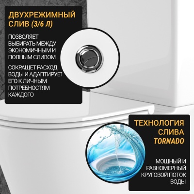 Унитаз-компакт напольный Saniteco KW-T005B-R