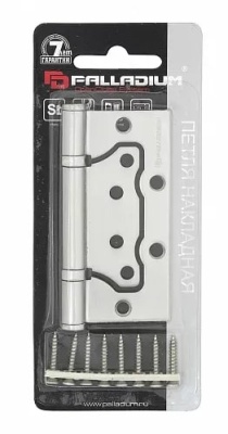 Петля 100 мм накладная матовый никель 2BB-100 SN PALLADIUM