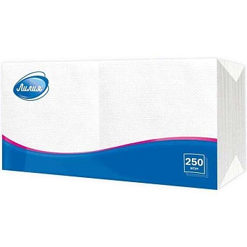 Салфетки бумажные 24x24 см Лилия 250 шт