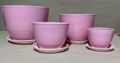 Горшок керамический 2.5 л Пудровый