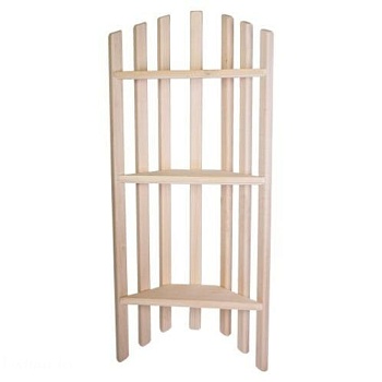 Полка банная угловая трехъярусная, Банные Штучки 03325