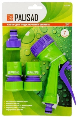 Набор для подключения шланга 3/4" (4 предмета) 65178 PALISAD