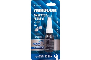 Фиксатор резьбовых соединений усиленный  синий 10 мл ABRO ABM-TL-010-BL  