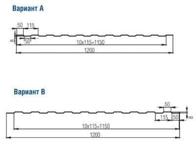 Лист профилированный С-8 0.4x1150x2000 RAL 6005 (зеленый мох)