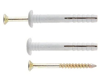 Дюбель-гвоздь 6х40 мм полипропилен гриб (200 шт в пласт. конт.)