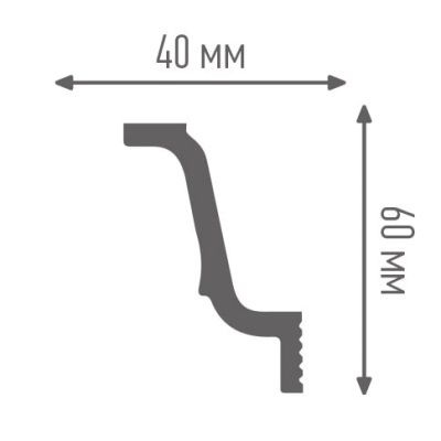 Потолочный плинтус ПЛИНТЭКС J 40/60 SC