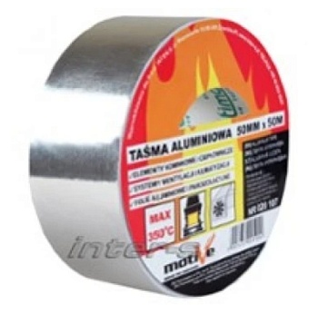 Лента алюминиевая, стойкая к температуре 360°С 50ммx50м (020107) INTERS