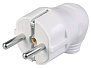 Вилка угловая ВПу11-01-Ст с заземляющим контактом белая, IEK EVP11-16-01-K01