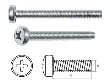 Винт М4х60 мм полусферическая головка, цинк, DIN 7985, STARFIX