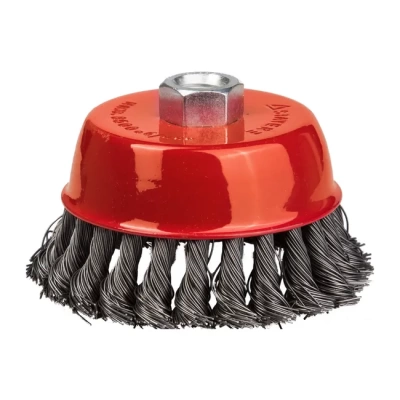 Щетка чашечная М14 для УШМ косичка MOTIVE (100 мм)