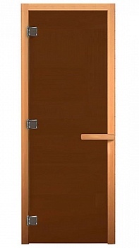 Дверь стеклянная для бани и сауны Бронза 190х70см