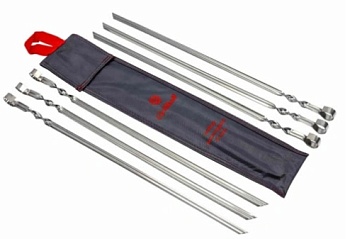 Набор шампуров металлических, в чехле 50см (6 шт), GRI-199