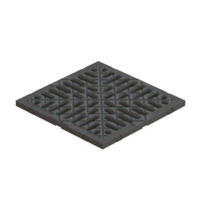 Решетка водоприемная PolyMax S'park щелевая черная Standartpark РВ–25.25-ПП