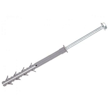 Дюбель рамный с шурупом TSX-500 10х200 гриб, нейлон