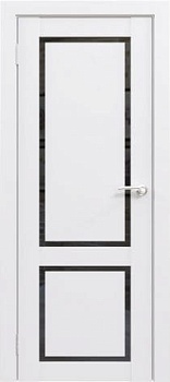 Дверное полотно Flahs eco Classic 02(ч) 200 см ЮНИ двери белый парящая филенка