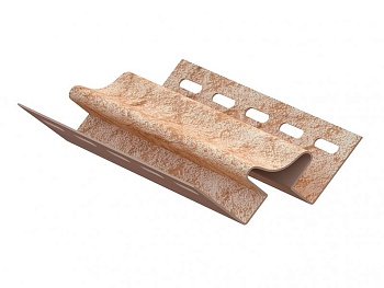 Внутренний угол 067 Н для сайдинга винилового Ю-Пласт камень золотистый