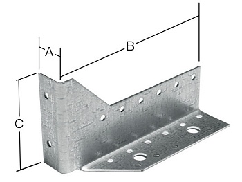 Опора балки правая 25х140х76 мм UOB R белый цинк, STARFIX