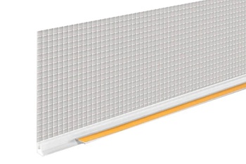 Профиль оконный примыкающий 6 мм с сеткой, 2.4м