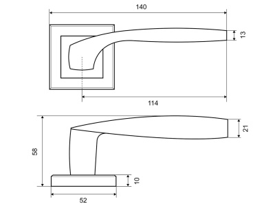 Дверная ручка  FZ 05 S SN Фабрика замков