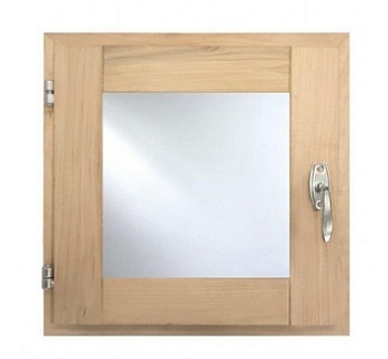 Форточка для сауны (стеклопакет) 60х60 ольха