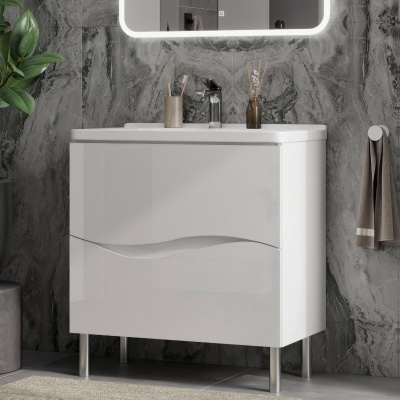 Тумба напольная Volna 80.2Y с умывальником Миранда 80