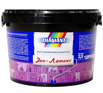 Краска акриловая Diamant Эко-Латекс водно-дисперсионная белая