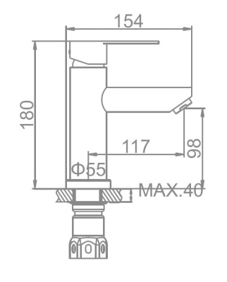 Смеситель для умывальника L71003 LEDEME
