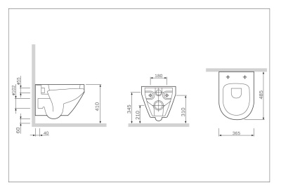 Унитаз подвесной AM.PM Spirit C701700WH