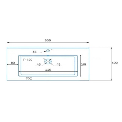 Умывальник мебельный Вега 60 610102