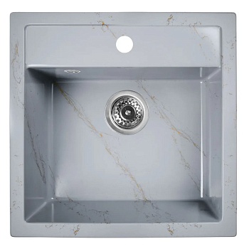 Мойка кухонная WA11-15, серое-золото без сифона, Wisent