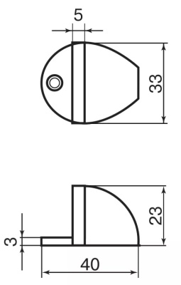 Стопор 01 AВ антик бронза PALLADIUM