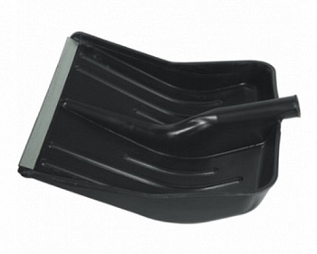 Лопата снеговая пластмассовая 420х425 мм, без черенка, черная, Сибртех 61430