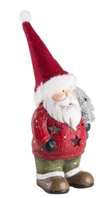 Керамическая фигурка "Дед Мороз с елкой" 9x6x14 см 2xLR44 NEON-NIGHT