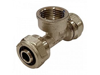 Фитинг обжимной тройник 16 x 1/2 гайка x 16 (C-T160216FN) TIM