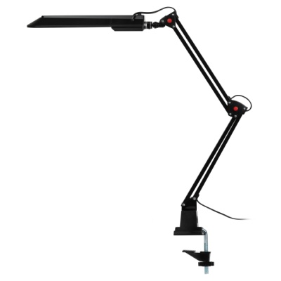 Светильник настольный на струбцине черный, ЭРА NL-201-G23-11W-BK