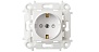 РОЗЕТКА 1-я с заземлением РС16-1006, со шторками, без рамки, Мастер, Bylectrica