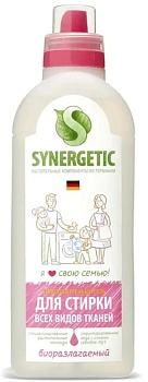 Гель для стирки цветного белья SYNERGETIC универсальный концентрированный 1 л Гель для стирки цветного белья SYNERGETIC универсальный концентрированный 1 л